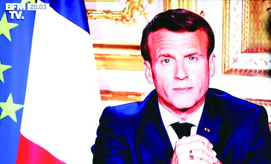 法總統馬克龍宣佈延長封城令至５月11日。（圖源：新華社）