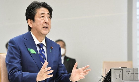 日本首相安倍晉三。（圖源：共同社）