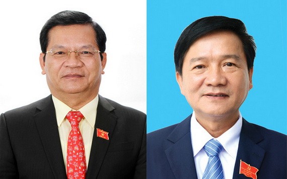 廣義省委書記黎曰字（左圖）與廣義省人委會主席陳玉庚。（圖源：廣義省黨部新聞網）