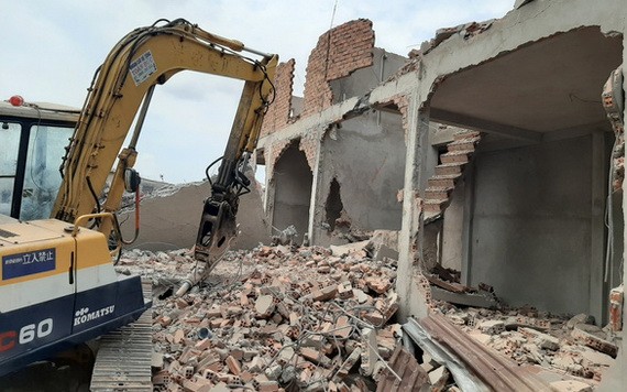 市國立大學區內 被拆除的違建工程之一。（圖源：玉霞）