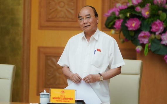 政府總理阮春福會上致詞。（圖源：光孝）