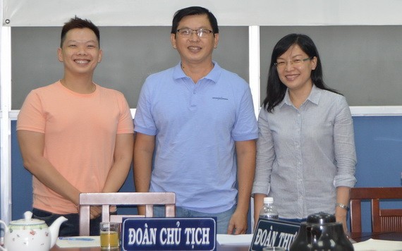 新任期執委：(從右起)趙美歡、陳福生、 林曉東。