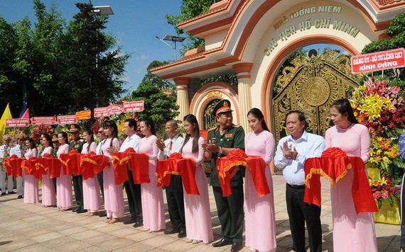 第九軍區武裝力量胡志明主席紀念館區落成儀式。（圖源：紅燈）