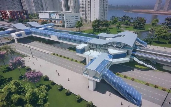 地鐵2號線高空車站透視圖一瞥。（圖源：互聯網）