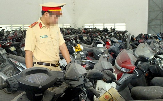 被扣留的違規車輛。