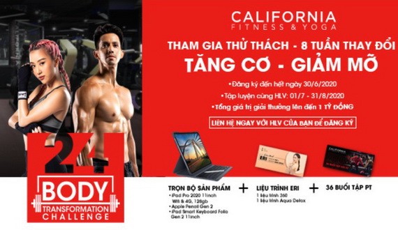 California健身與瑜伽中心宣傳海報圖。