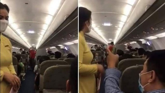 機上攪亂的乘客N.V.H被罰款1000萬元，禁坐飛機 1 年。（圖源：視頻截圖）