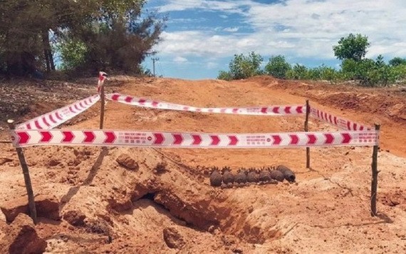 被封鎖的地下炮彈庫現場。（圖源：NPA）