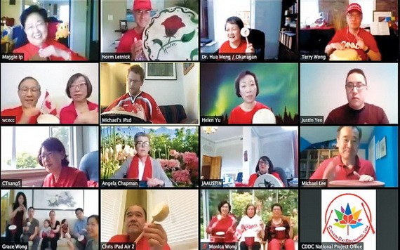 打鼓活動通過網路形式舉行。（圖源：互聯網）