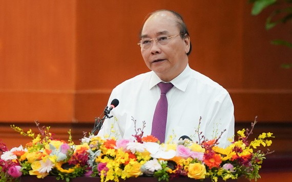 政府總理阮春福會上致詞。（圖源：VGP）