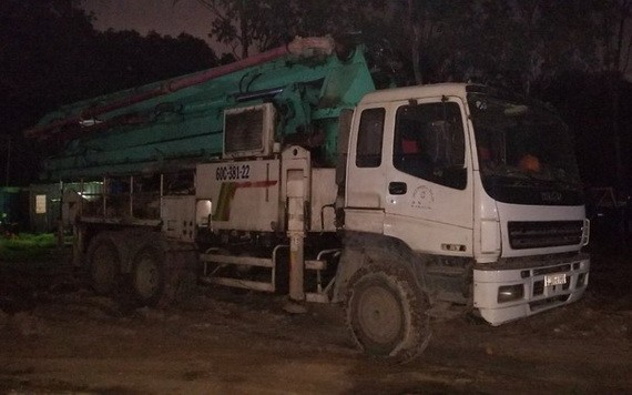 肇事的預拌混凝土車。（圖源：秋莊）