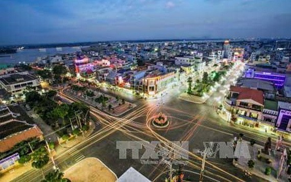 東川市獲公認為甲級城市。圖為東川市夜色一瞥。（圖源：越通社）