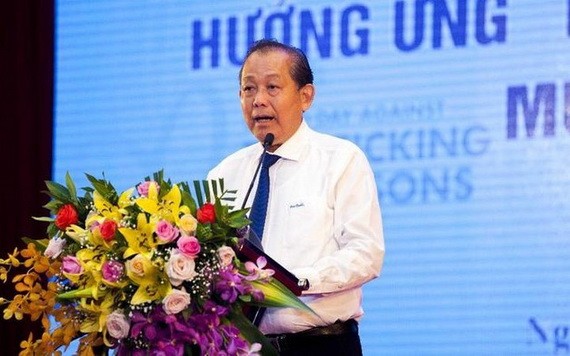 政府常務副總理張和平在會上致詞。（圖源：金龍）