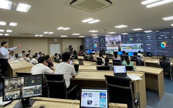 廣寧智慧城市調度中心會議現場一瞥。（圖源：廣寧報）