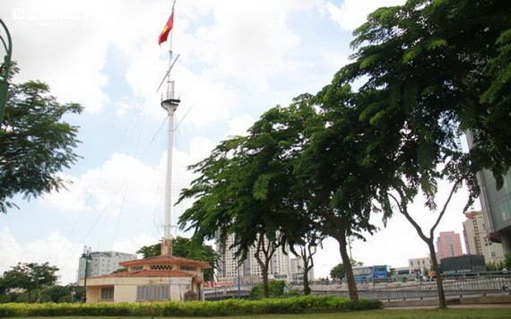 “守御”旗台一瞥。（圖源：明輝）