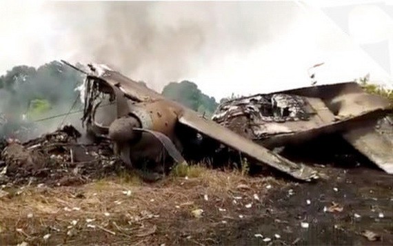 飛機墜毀現場。（圖源：互聯網）