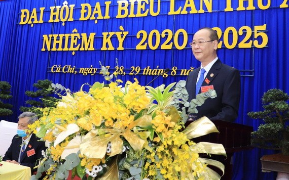 阮決勝同志在會上致詞。（圖源：孟和）