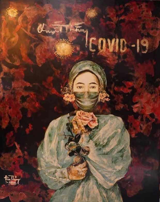 新冠肺炎主題畫作 ảnh 2