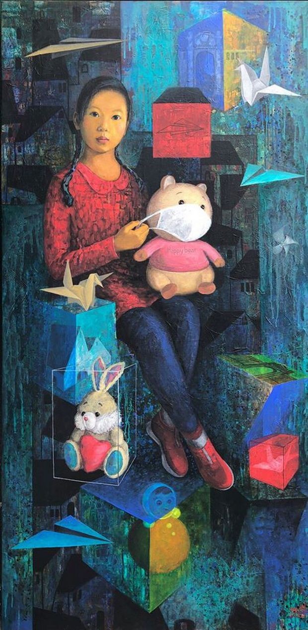 新冠肺炎主題畫作 ảnh 3