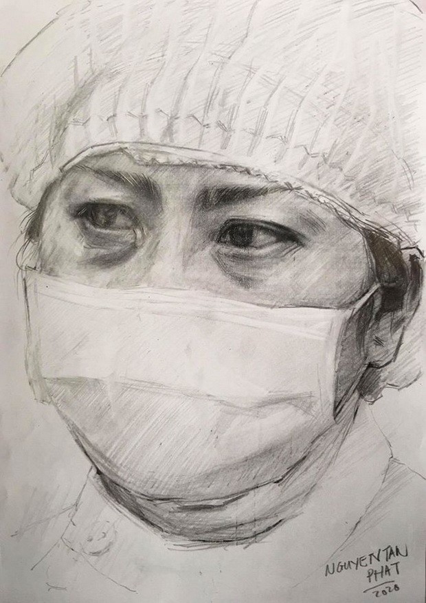 新冠肺炎主題畫作 ảnh 1