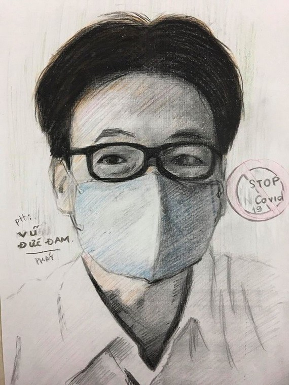 政府副總理武德膽指導防控疫情的畫作。