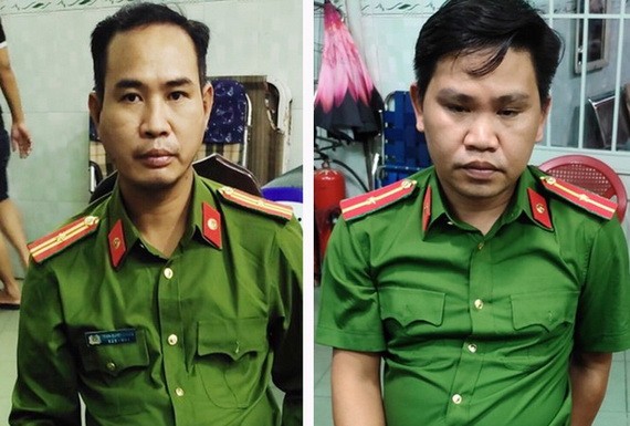 冒充公安企圖搶奪財物的2名歹徒被拘捕。（圖源：警方提供）