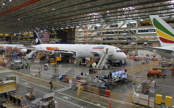 美國波音飛機製造廠一隅。（圖源：Getty Images）