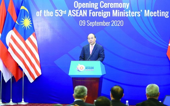 政府總理阮春福致詞。（圖源：光孝）