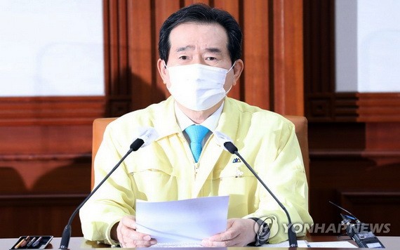 韓國國務總理丁世均13日主持召開中央災難安全對策本部會議。（圖源：韓聯社）