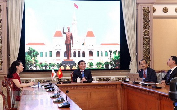 視像會議現場。（圖源：越通社）