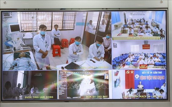 大水鑊醫院遠程診治病中心於昨(23)日正式投入活動。（圖源：越通社）