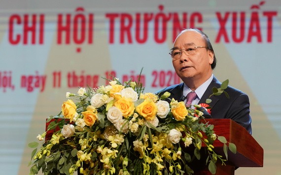 政府總理阮春福出席大會並發表指導意見。（圖源：光孝）