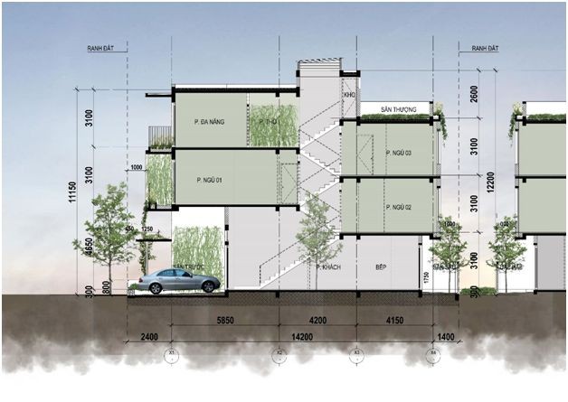 位於平陽省320平方米錯層設計生活空間 ảnh 2