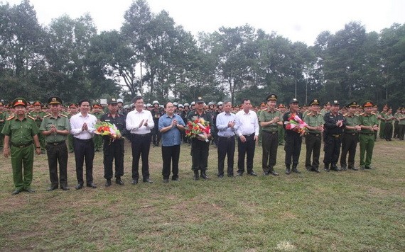 保護隆城機場區域治安小組成立儀式。（圖源：明長）