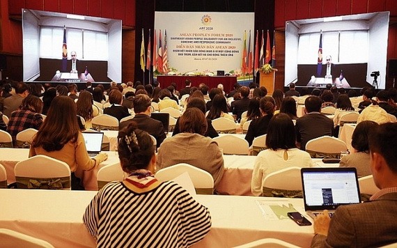 2020年東盟(東協)人民論壇現場一隅。（圖源：PV）