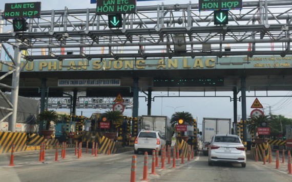 從本月28日起，職能力量將在1號國道安霜-安樂收費站檢查車輛載重。圖為安霜-安樂收費站。（圖源：心安）