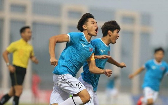 PVF俱樂部隊長玉山打進一球。（圖源：互聯網）