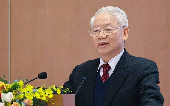 總書記、國家主席阮富仲在會議上致詞。（圖源：越通社）