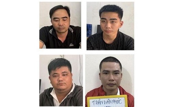 被刑拘的 4 名放高利貸團夥。（圖源：警方提供）