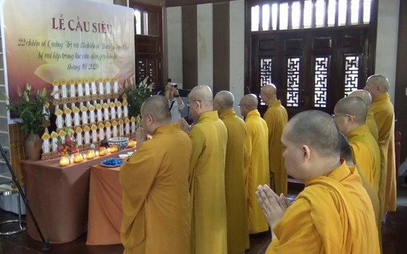 慶安修院為廣治與承天-順化殉職戰士舉辦的超度儀式現場。（圖源：芳南）