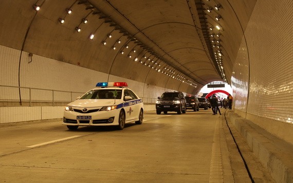 海雲２隧道通車。（圖源：阮強）