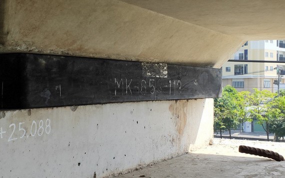 市複查工作小組發現VD12-34柱上的橡膠軸承出現破裂、移位跡象。（圖源：CTV）