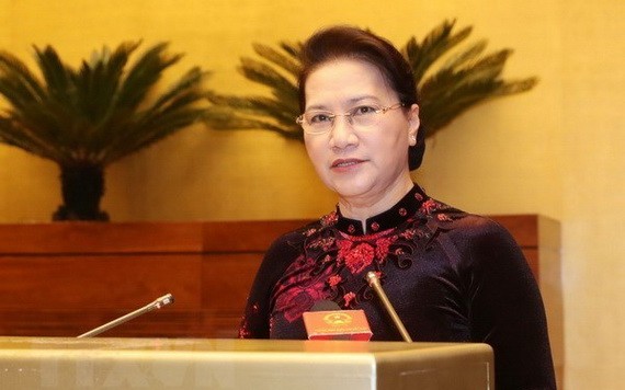 國會主席阮氏金銀。（圖源：越通社）