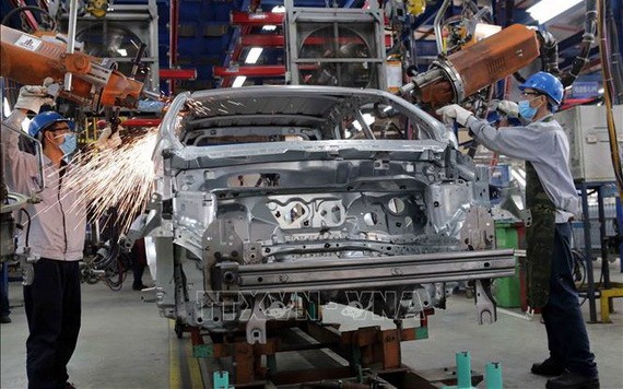 海陽福特公司安裝汽車一隅。（圖源：越通社）