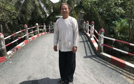 阮文碑在由他募捐經費和出力興建的一座橋。