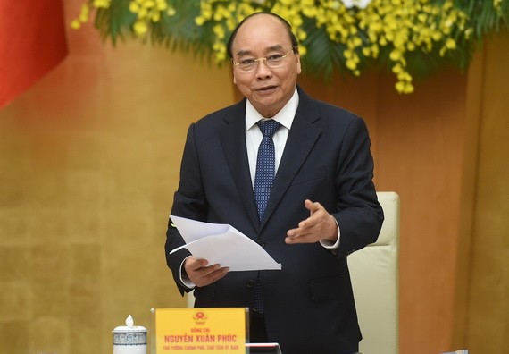 政府總理阮春福會上致辭。（圖源：光孝）