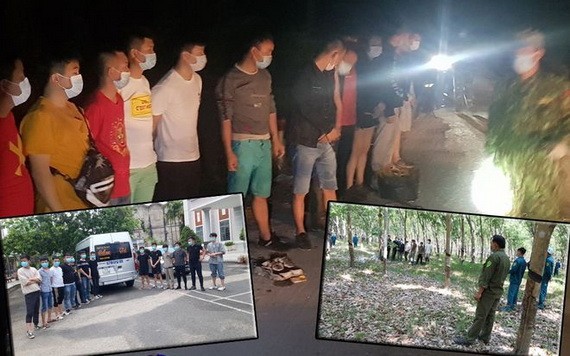 非法入境的中國籍人員被職能力量查獲並拘留。（圖源：警方提供）