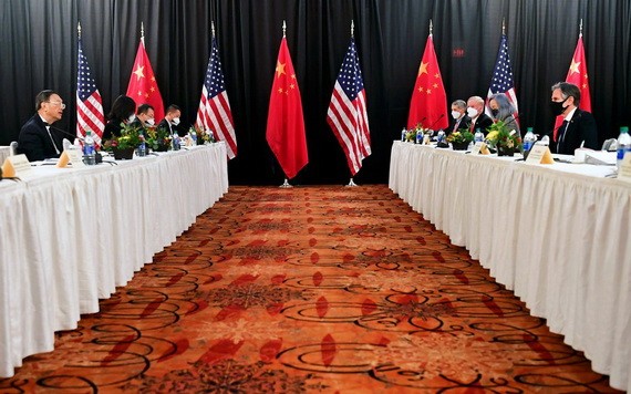 美中高層會談現場。（圖源：路透社）