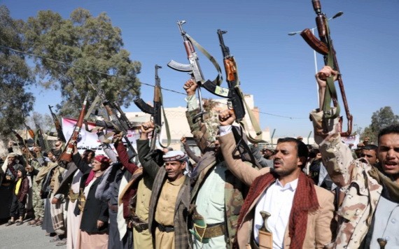 胡塞武裝人員。（圖源：路透社）