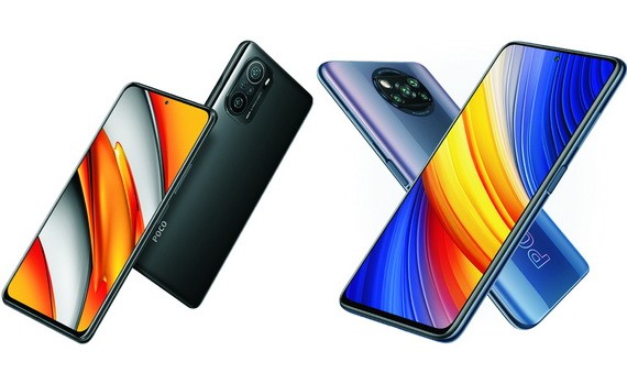 智能手機POCO F3(左)和POCO X3 Pro(右)。（圖源：互聯網）